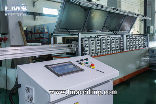 LMS high speed grilyato open cell ceiling machine 30 meters per min electric control box