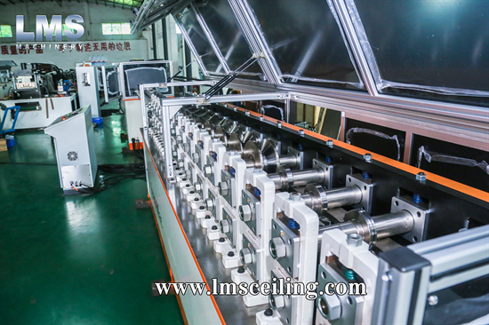 LMS high speed grilyato open cell ceiling machine 30 meters per min roll forming machine