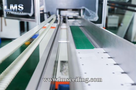 LMS high speed grilyato open cell ceiling machine 30 meters per min run out table