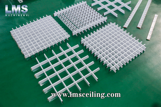 LMS high speed grilyato open cell ceiling machine 30 meters per min roll forming machine finished profile