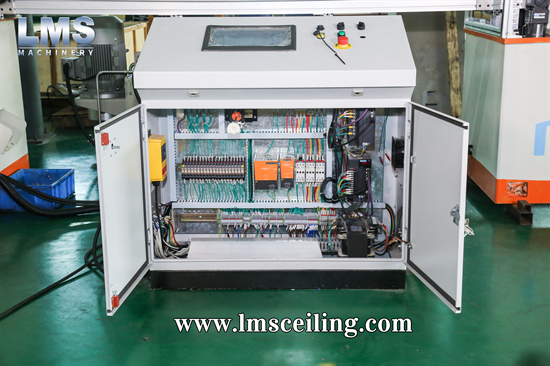 LMS high speed grilyato open cell ceiling machine 30 meters per min roll forming machine electric control box