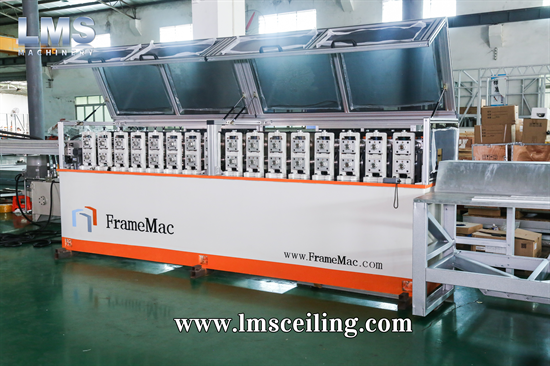 LMS high speed grilyato open cell ceiling machine 30 meters per min roll forming machine with protective cover 