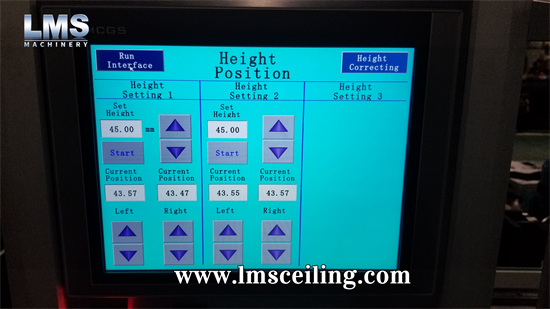 Baffle ceiling electric control system
