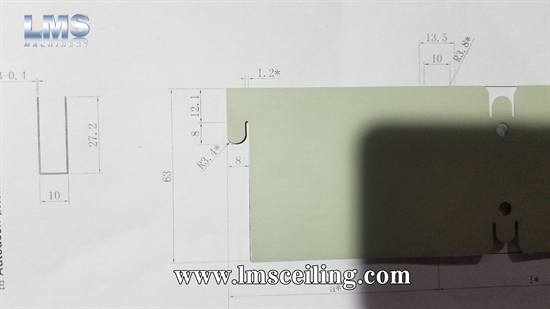 lms grilyato open cell ceiling inspection according to drawing