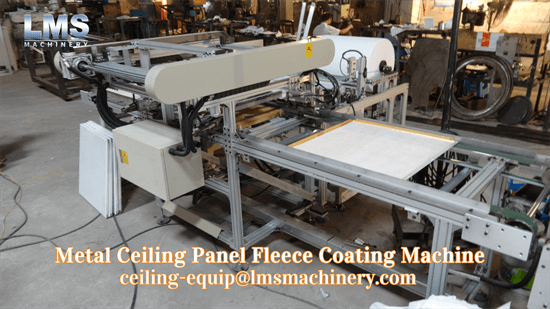 metal ceiling panel fleece coating machine