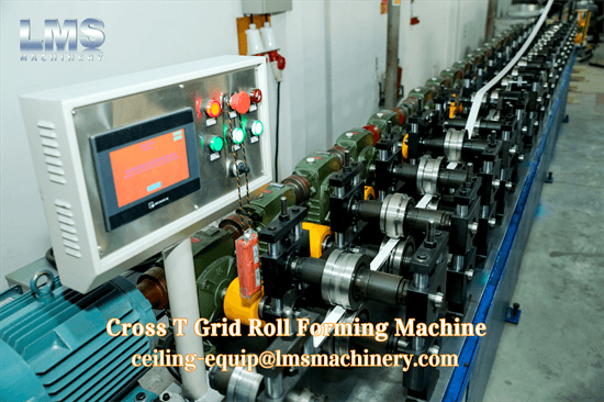 lms cross t grid making machine roll forming machine electric control panel